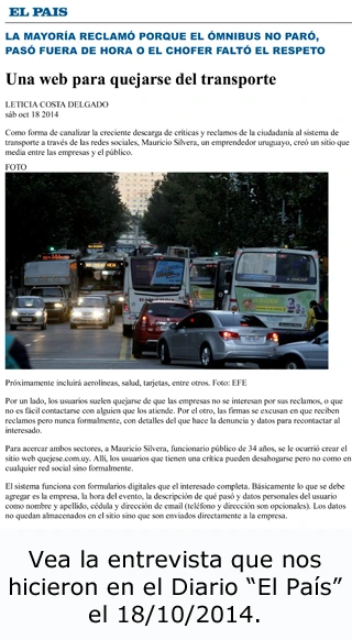 Entrevista Diario El País