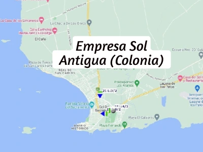 Ubicacin mnibus empresa Sol Antigua de Colonia