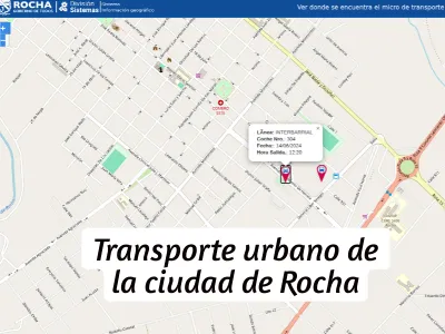 Ubicacin mnibus servicio urbano de Rocha