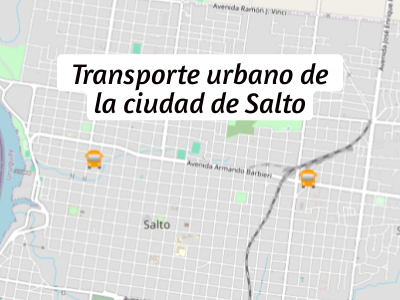 Ubicacin mnibus servicio urbano de Salto