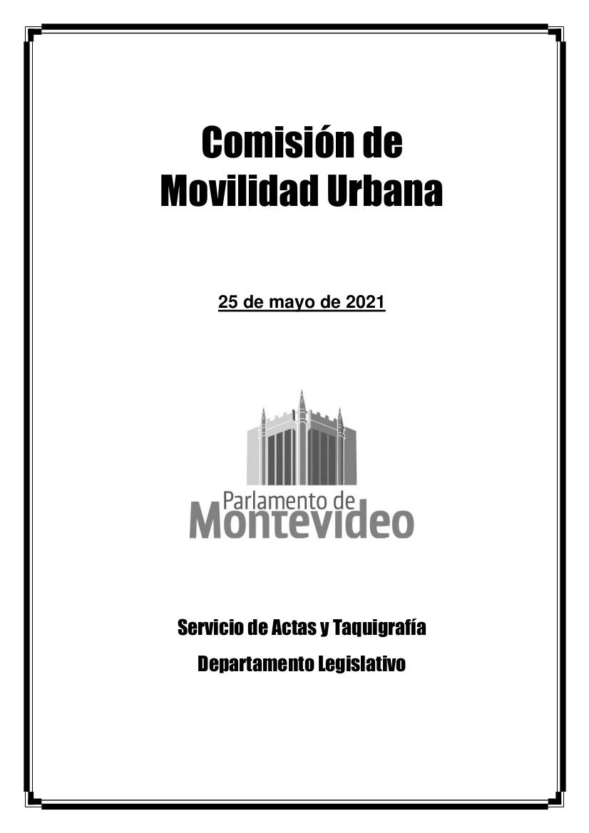 Acta Comisión de Movilidad de la Junta Departamental de Montevideo
