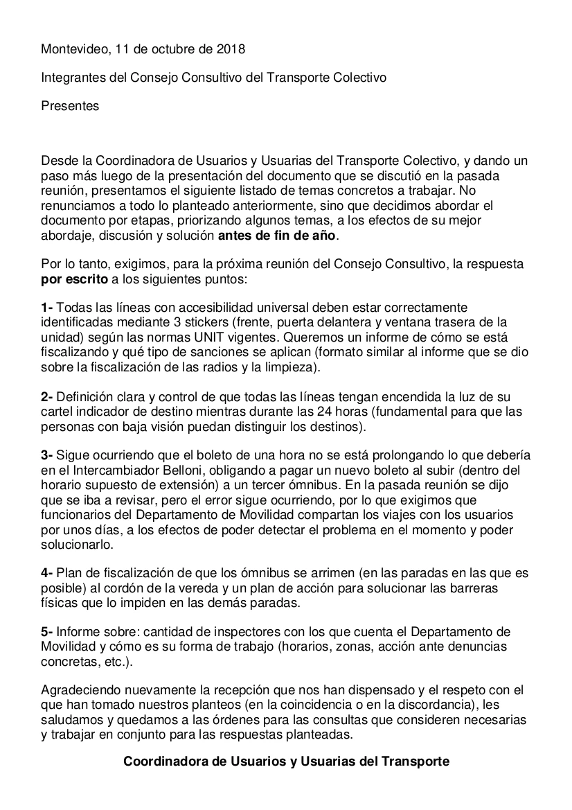 Convocatoria Coordinadora