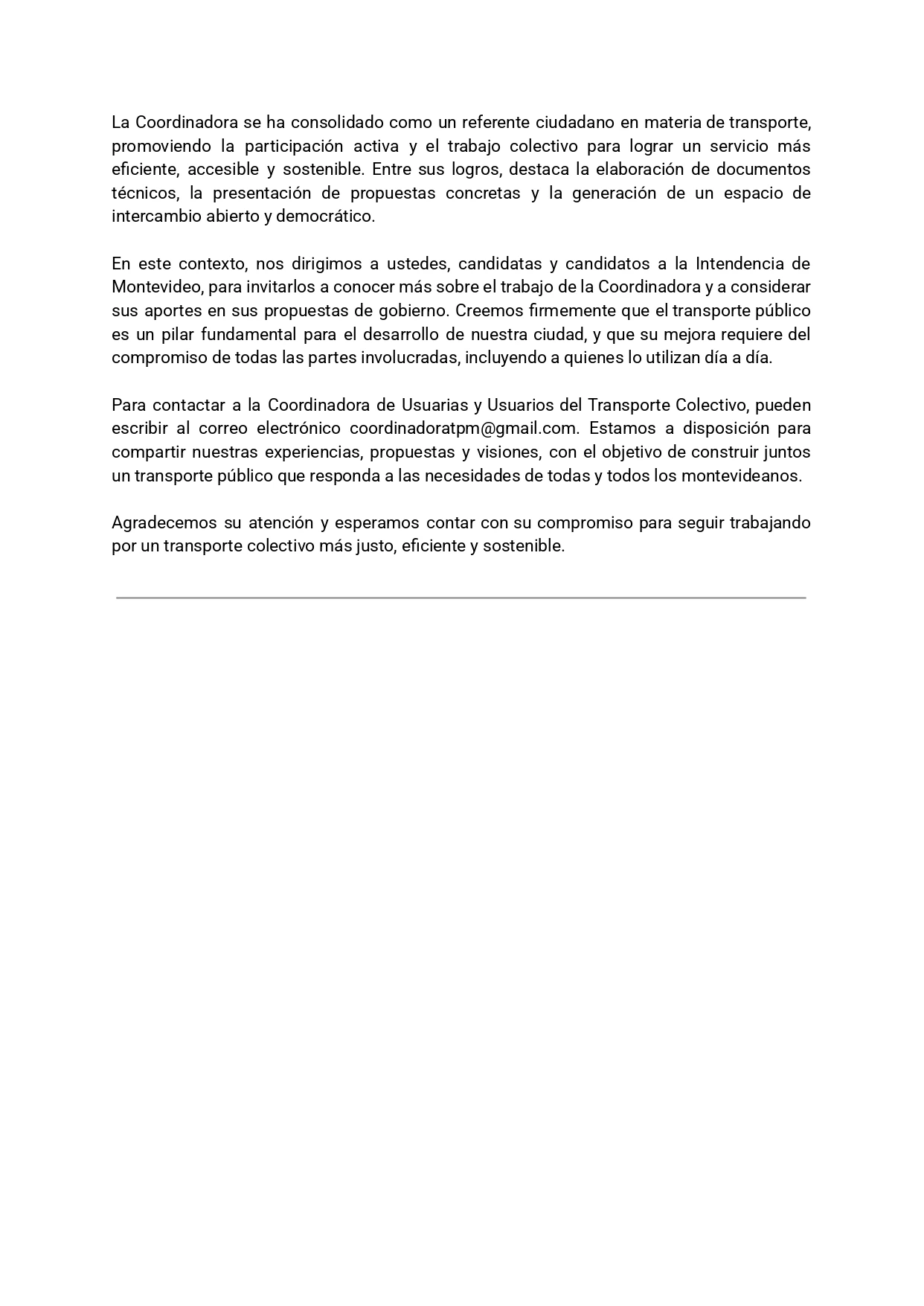 Presentación a candidatos a la IM