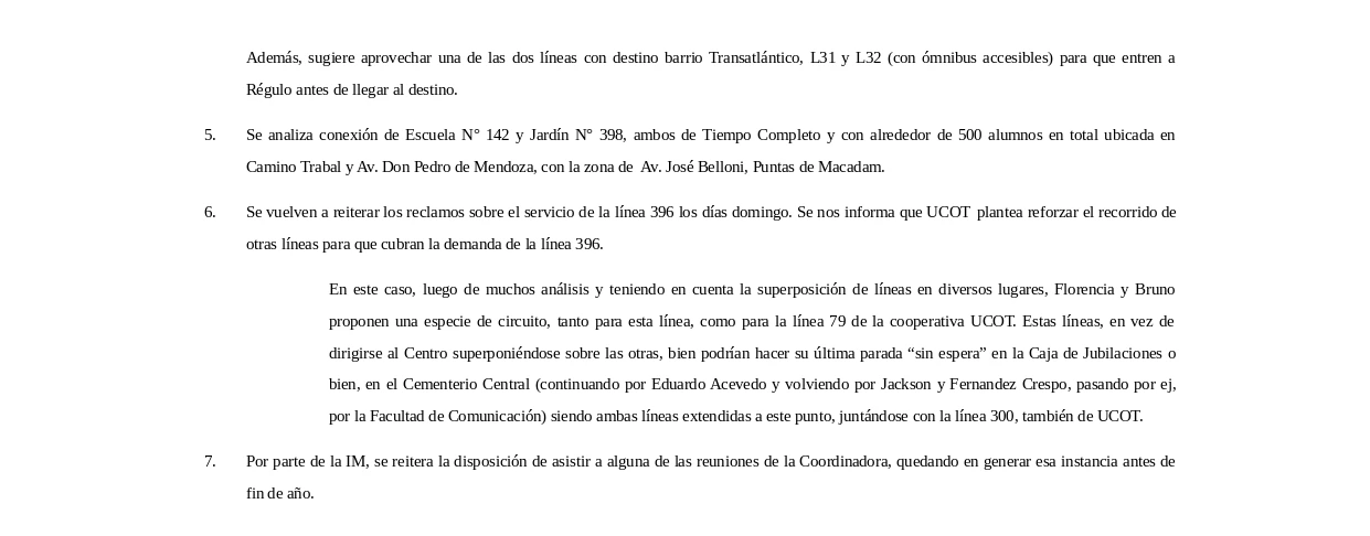 Informe reunión con IM