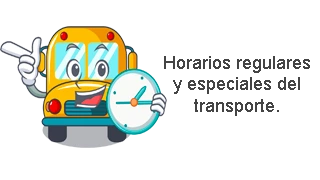 Horarios regulares y especiales del transporte pblico.
